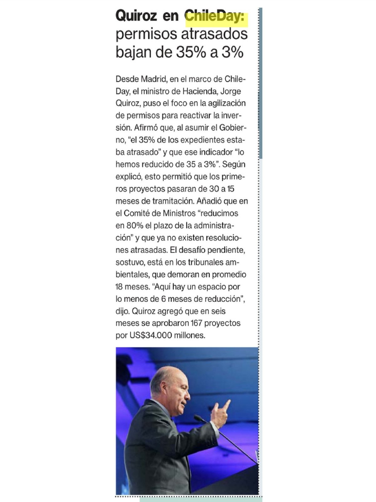 Recorte de prensa: La Segunda, 14 de septiembre de 2026
