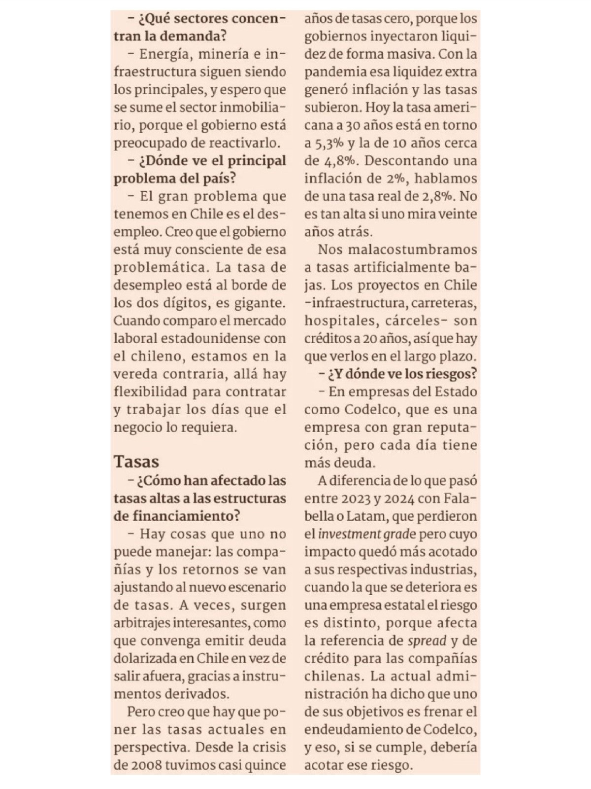 Recorte de prensa: Diario Financiero, 16 de septiembre de 2026 (2)