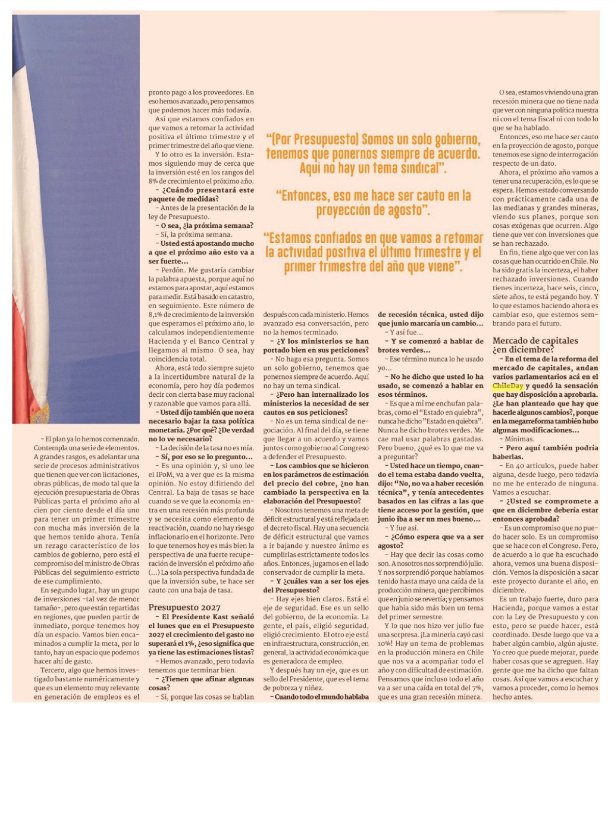 Recorte de prensa: Diario Financiero, 17 de septiembre de 2026 (2)
