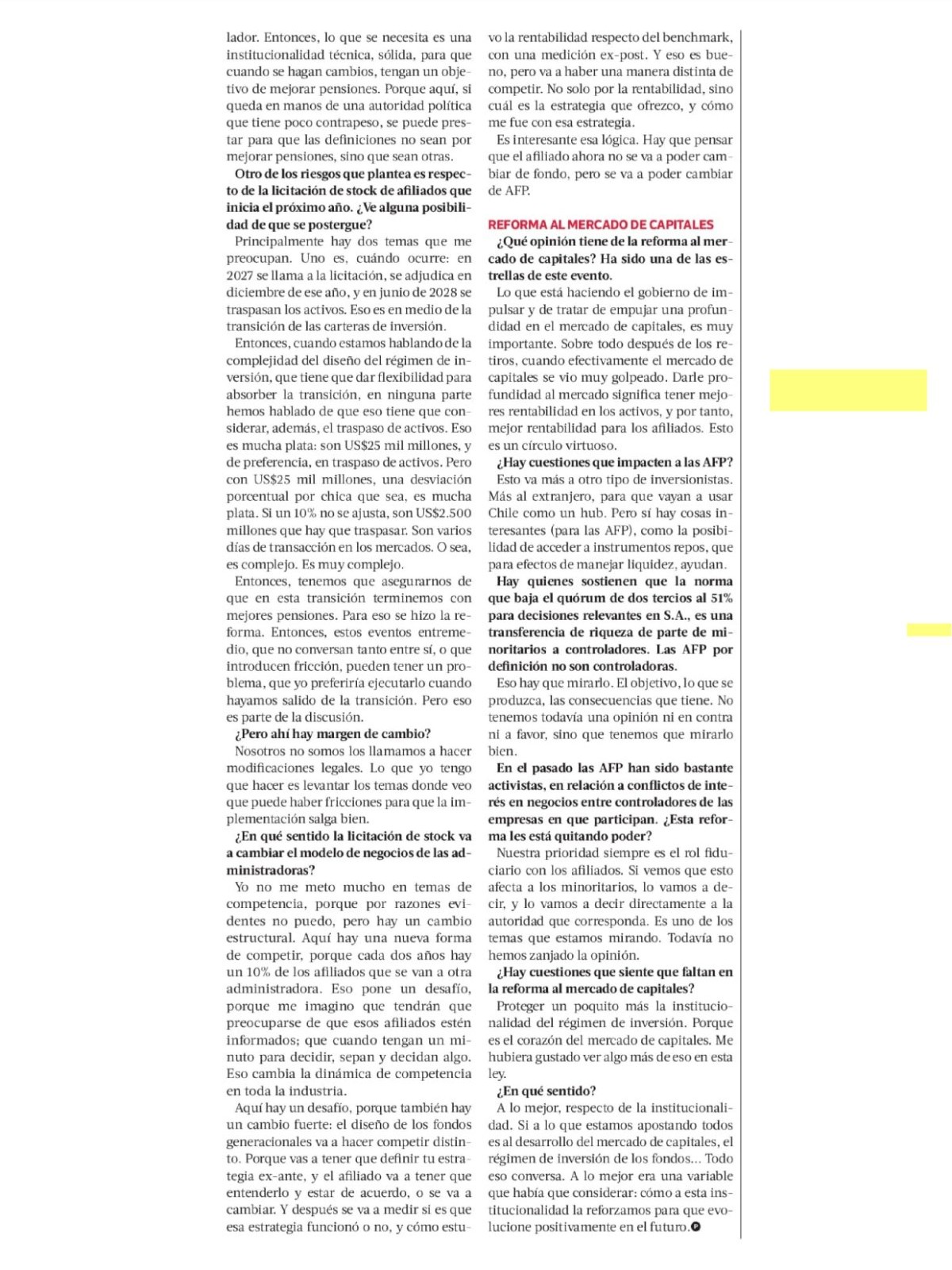 Recorte de prensa: La Tercera (Pulso), 17 de septiembre de 2026 (2)