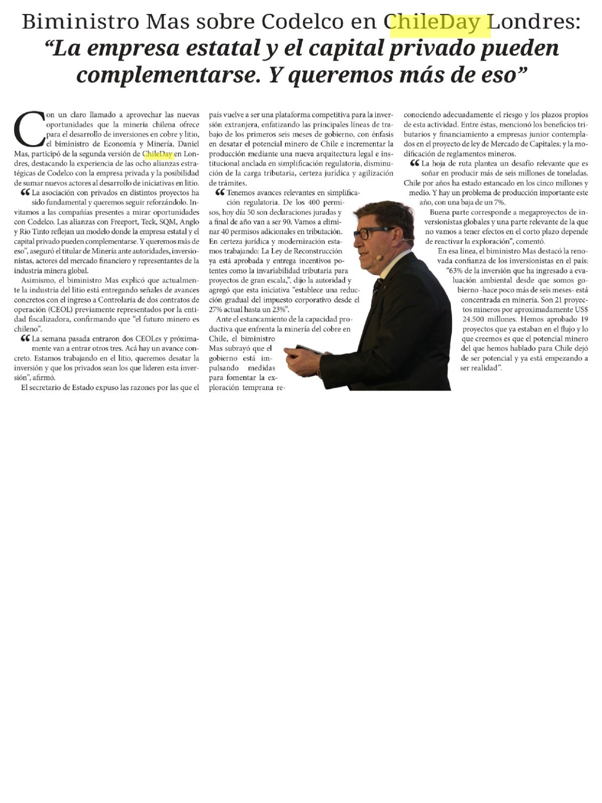 Recorte de prensa: Diario Chañarcillo, 17 de septiembre de 2026