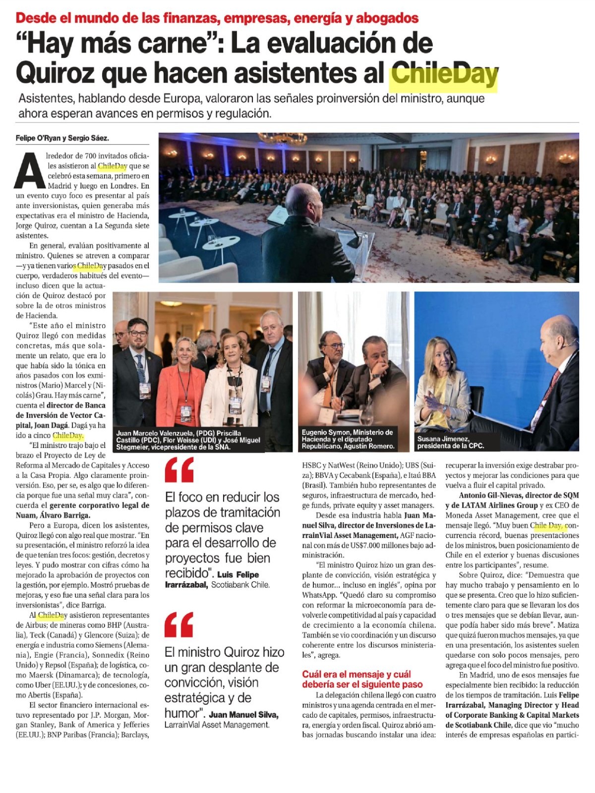 Recorte de prensa: La Segunda, 17 de septiembre de 2026