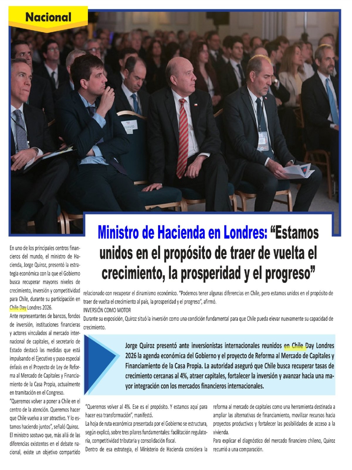 Recorte de prensa: El Longino, 20 de septiembre de 2026